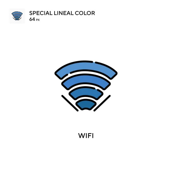 Wifi Simple Vector Icon Perfect Color Modern Pictogram Editable Stroke — Stock Vector
