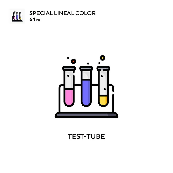 Test Tüpü Basit Vektör Simgesi Düzenlenebilir Vuruş Üzerine Mükemmel Renk — Stok Vektör