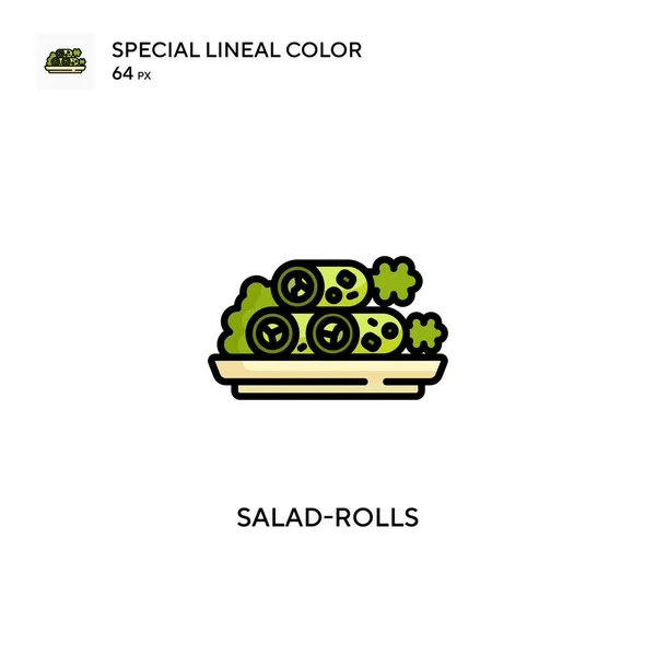 Salad Rolls Απλό Διανυσματικό Εικονίδιο Τέλειο Χρώμα Σύγχρονο Εικονόγραμμα Επεξεργάσιμο — Διανυσματικό Αρχείο