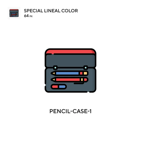 铅笔盒 1简单向量图标 关于可编辑笔画的完美色彩现代象形文字 — 图库矢量图片