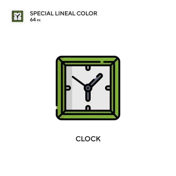 Uhr Einfaches Vektor Symbol Perfekte Farbe Modernes Piktogramm Auf Editierbarem — Stockvektor