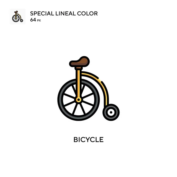自行车简单向量图标 关于可编辑笔画的完美色彩现代象形文字 — 图库矢量图片