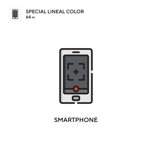 Smartphone Icône Vectorielle Simple Pictogramme Moderne Couleur Parfaite Sur Coup — Image vectorielle