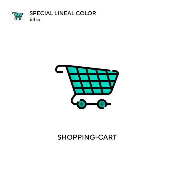 Shopping Cart Icona Vettoriale Semplice Pittogramma Moderno Colori Perfetto Sul — Vettoriale Stock