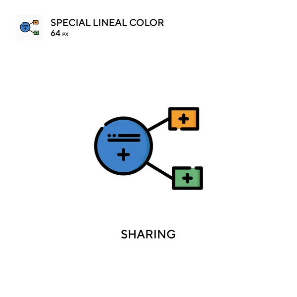 単純なベクトルアイコンの共有 編集可能なストローク上の完璧な色現代ピクトグラム — ストックベクタ