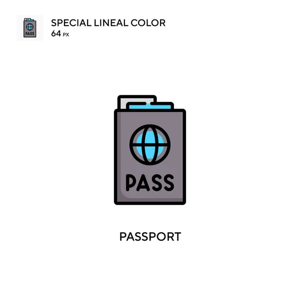 Passport Einfaches Vektor Symbol Perfekte Farbe Modernes Piktogramm Auf Editierbarem — Stockvektor