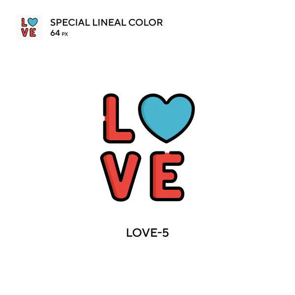 Love Ícone Vetorial Simples Pictograma Moderno Cor Perfeita Curso Editável — Vetor de Stock