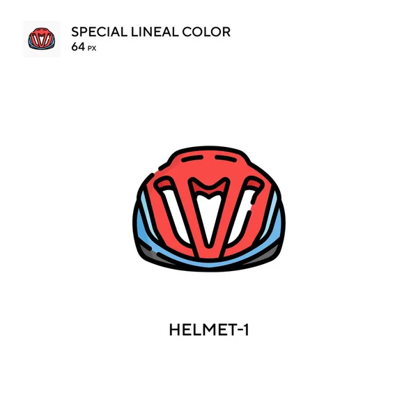 Helmet Simple Vector Icon Perfect Color Modern Pictogram Editable Stroke — Stock Vector