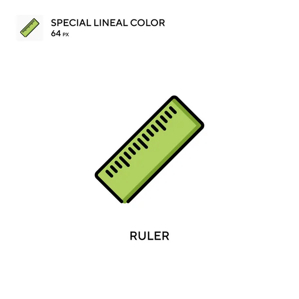 Ruler Simple Vector Icon Perfect Color Modern Pictogram Editable Stroke — Stock Vector