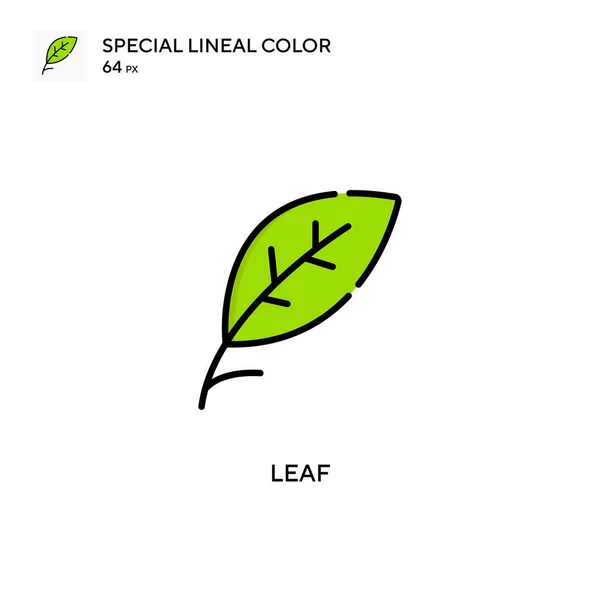 Leaf Simple Vector Icon Perfect Color Modern Pictogram Editable Stroke — Stock Vector