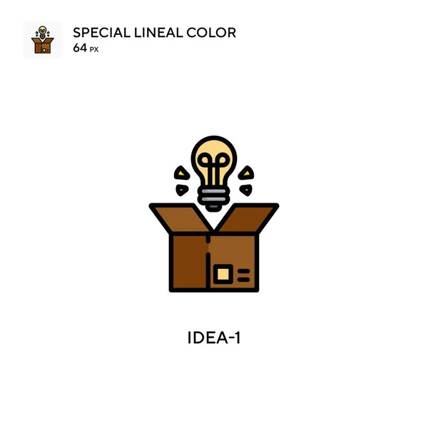 Idea Icona Vettoriale Semplice Pittogramma Moderno Colori Perfetto Sul Tratto — Vettoriale Stock