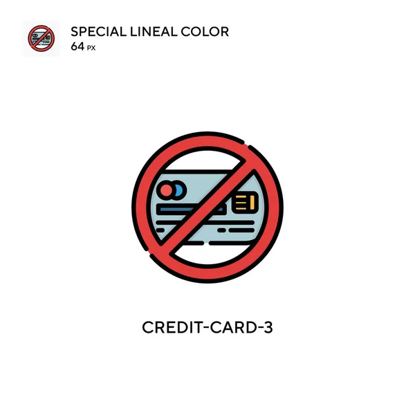 Credit Card Simple Vector Icon Perfect Color Modern Pictogram Editable — Stock Vector