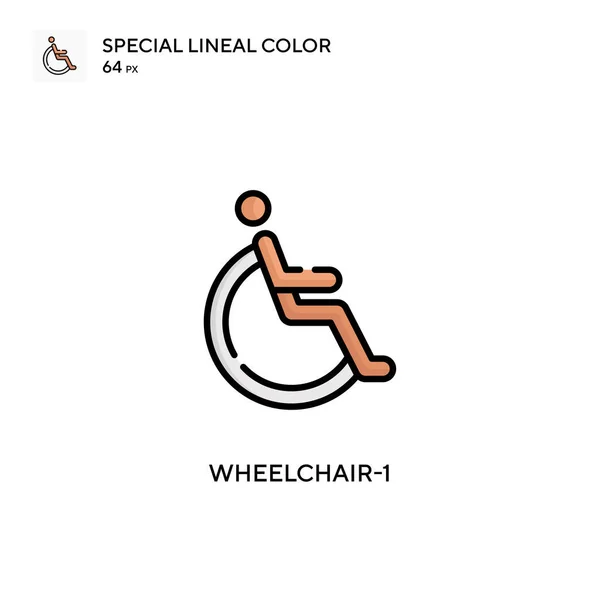 Wheelchair Simple Vector Icon Perfect Color Modern Pictogram Editable Stroke — Stock Vector