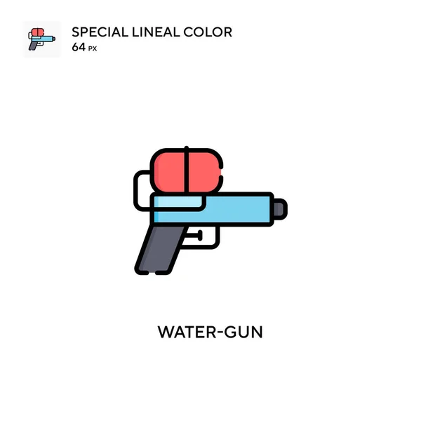 Pistola Agua Icono Vector Simple Pictograma Moderno Color Perfecto Trazo — Vector de stock
