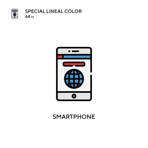 Smartphone Icono Vector Simple Pictograma Moderno Color Perfecto Trazo Editable — Archivo Imágenes Vectoriales