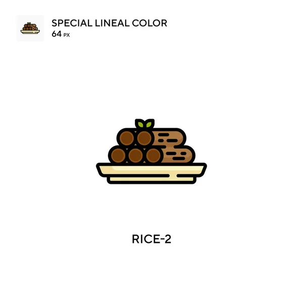 Rice Simple Vector Icon Perfect Color Modern Pictogram Editable Stroke — Stock Vector