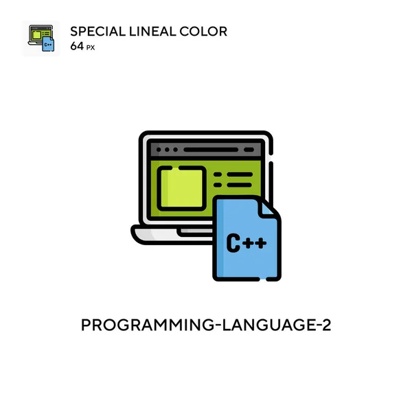 Programmiersprache Einfaches Vektor Symbol Perfekte Farbe Modernes Piktogramm Auf Editierbarem — Stockvektor