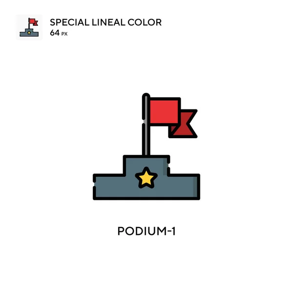 Podium Jednoduchá Vektorová Ikona Perfektní Barva Moderní Piktogram Upravitelný Tah — Stockový vektor