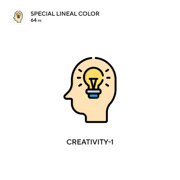 Creatività Icona Vettoriale Semplice Pittogramma Moderno Colori Perfetto Sul Tratto — Vettoriale Stock