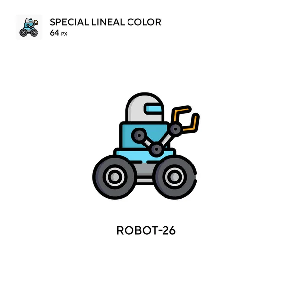 Robot Icono Vector Simple Pictograma Moderno Color Perfecto Trazo Editable — Vector de stock