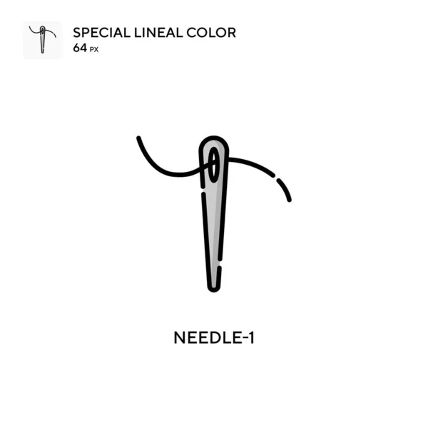 Needle Simple Vector Icon 스트로크에 — 스톡 벡터