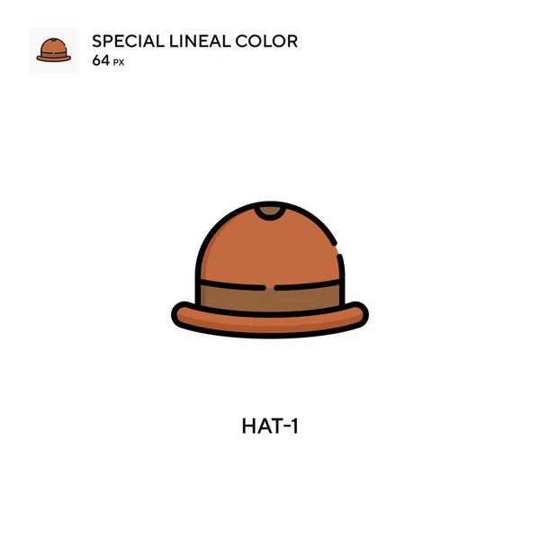 Cappello Icona Vettoriale Semplice Pittogramma Moderno Colori Perfetto Sul Tratto — Vettoriale Stock