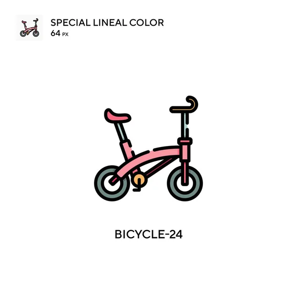 Bicycle Simple Vector Icon Perfect Color Modern Pictogram Editable Stroke — Stock Vector