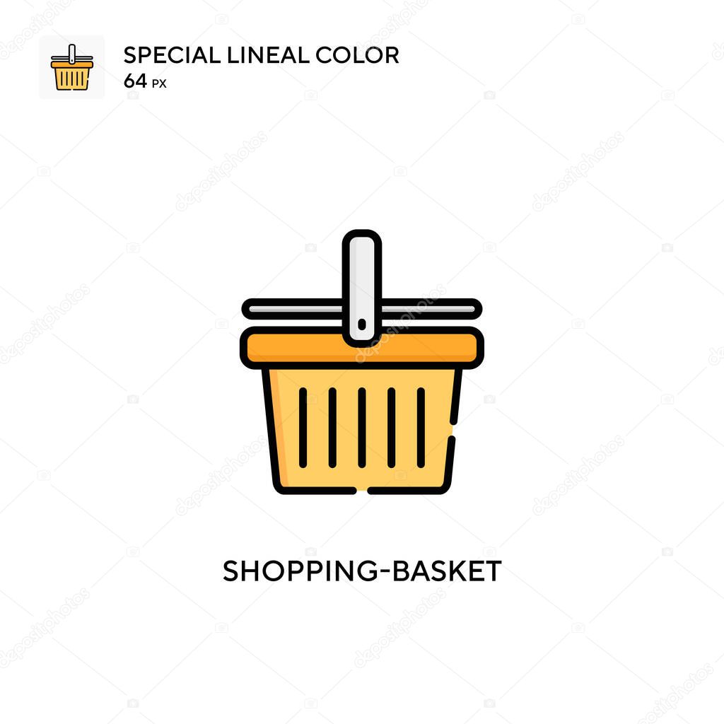 Shopping-basket Simple vector icon. Perfect color modern pictogram on editable stroke.