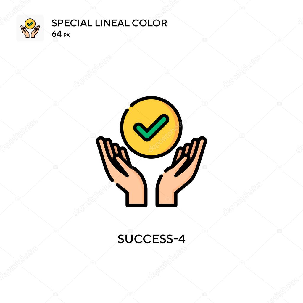 Success-4 Simple vector icon. Perfect color modern pictogram on editable stroke.