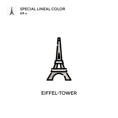 Eyfel kulesi basit vektör simgesi. Düzenlenebilir vuruş üzerine mükemmel renk modern pictogram.