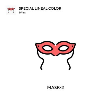 Maske-2 basit vektör simgesi. Düzenlenebilir vuruş üzerine mükemmel renk modern pictogram.