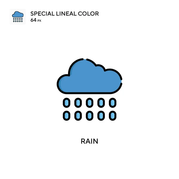 Rain Simple Vector Icon Perfect Color Modern Pictogram Editable Stroke — Stock Vector