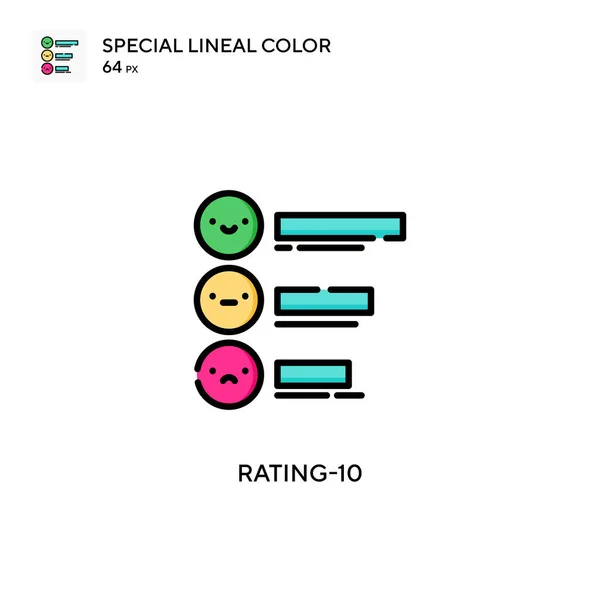 Rating Simple Vector Icon 스트로크에 — 스톡 벡터