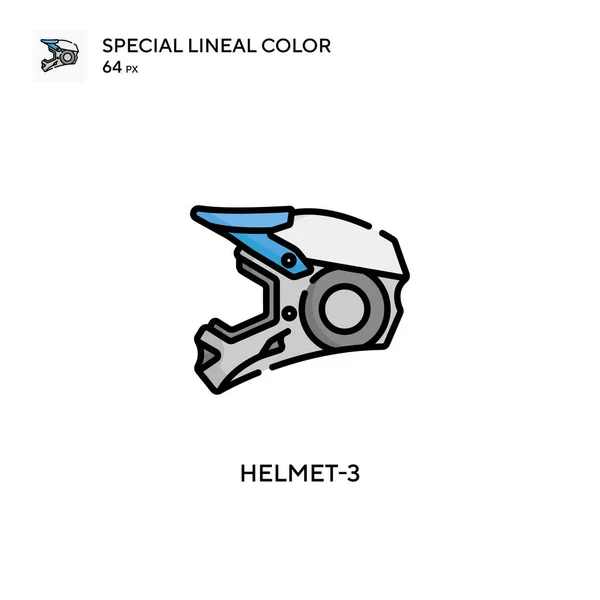 Helmet Simple Vector Icon Perfect Color Modern Pictogram Editable Stroke — Stock Vector