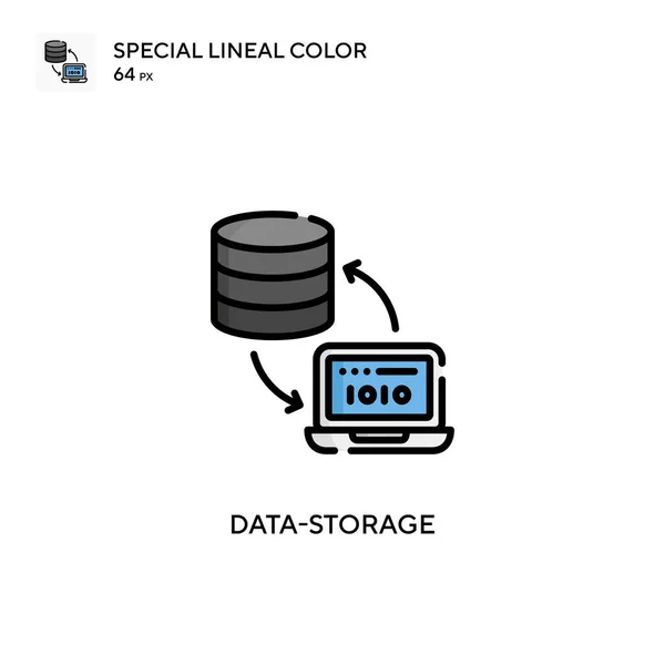 Datenspeicherung Einfaches Vektor Symbol Perfekte Farbe Modernes Piktogramm Auf Editierbarem — Stockvektor
