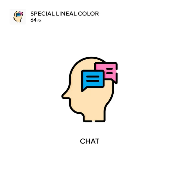 Chat Einfaches Vektor Symbol Perfekte Farbe Modernes Piktogramm Auf Editierbarem — Stockvektor