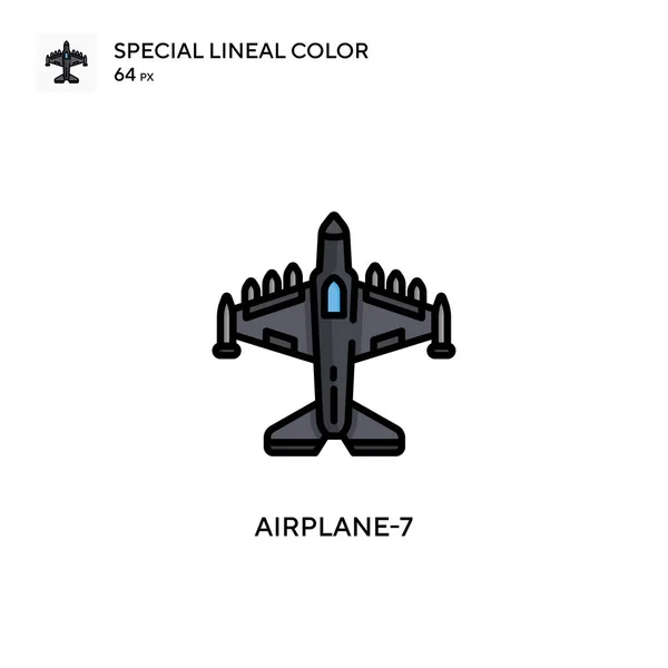 Airplane Ícone Vetorial Simples Pictograma Moderno Cor Perfeita Curso Editável — Vetor de Stock