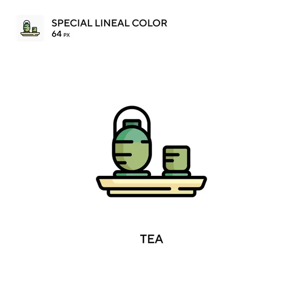 Tea Simple Vector Icon Perfect Color Modern Pictogram Editable Stroke — Stock Vector