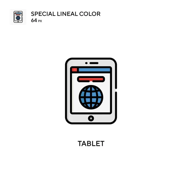 Tablet Einfaches Vektor Symbol Perfekte Farbe Modernes Piktogramm Auf Editierbarem — Stockvektor
