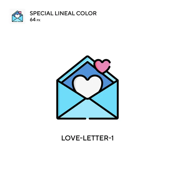 Love Letter Ícone Vetorial Simples Pictograma Moderno Cor Perfeita Curso — Vetor de Stock