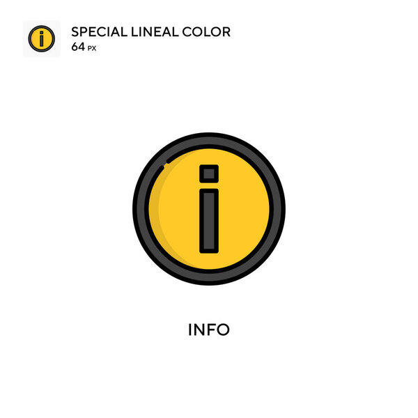 Info Simple vector icon. Perfect color modern pictogram on editable stroke.
