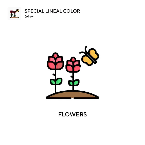 Цветы Простой Векторный Значок Идеальный Цвет Современной Пиктограммы Редактируемый Штрих — стоковый вектор