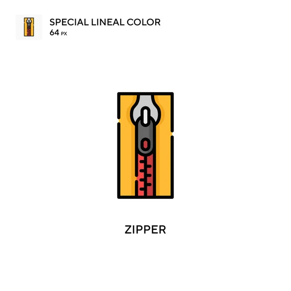 Значок Zipper Simple Vector Идеальный Цвет Современной Пиктограммы Редактируемый Штрих — стоковый вектор