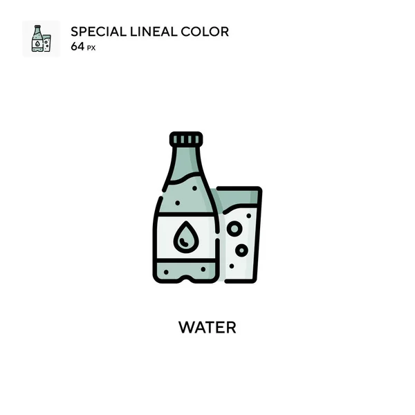 水シンプルなベクトルアイコン 編集可能なストローク上の完璧な色現代ピクトグラム — ストックベクタ