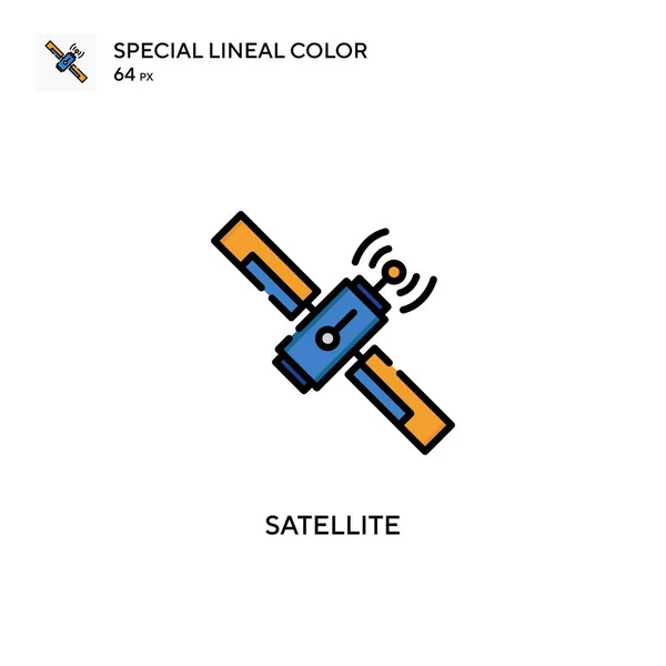 Satellite Icône Vectorielle Simple Pictogramme Moderne Couleur Parfaite Sur Coup — Image vectorielle