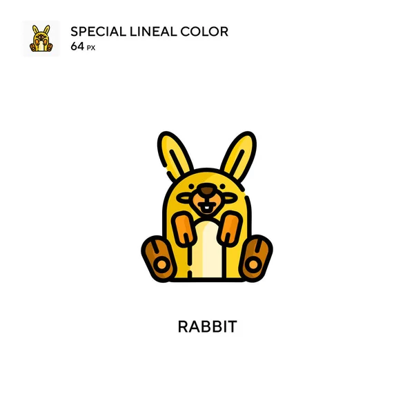 Kaninchen Einfaches Vektor Symbol Perfekte Farbe Modernes Piktogramm Auf Editierbarem — Stockvektor