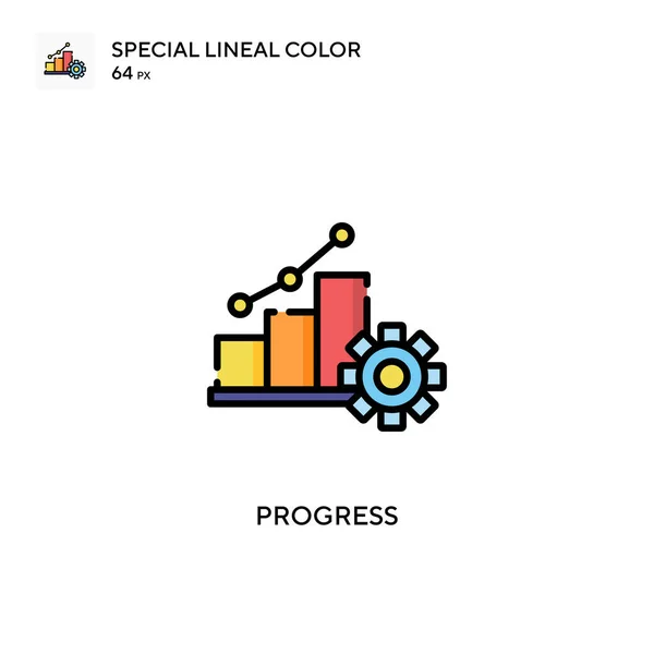 Ikona Průběhu Jednoduchý Vektor Perfektní Barva Moderní Piktogram Upravitelný Tah — Stockový vektor
