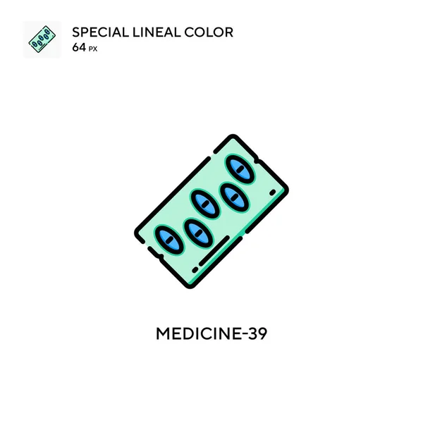 Medicine 39简单向量图标 关于可编辑笔画的完美色彩现代象形文字 — 图库矢量图片