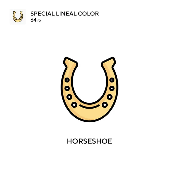 Horseshoe Simple Vector Icon Perfect Color Modern Pictogram Editable Stroke — Stock Vector