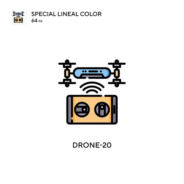 Drone Icône Vectorielle Simple Pictogramme Moderne Couleur Parfaite Sur Coup — Image vectorielle